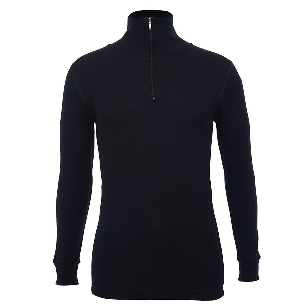 Merino Skins – Unisex Long Sleeve Half Zip Front