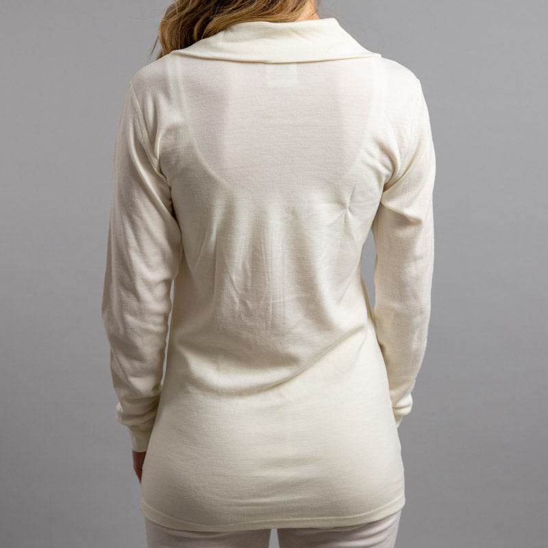 Merino Skins – Unisex Long Sleeve Half Zip Front